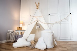 Namiot Tipi Ecru Pomponiki