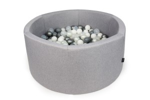 SUCHY BASEN KOŁO 90X40 +PIŁKI (  JASNO SZARY )