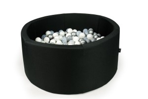 SUCHY BASEN KOŁO 90X40 + PIŁKI ( CZARNY)