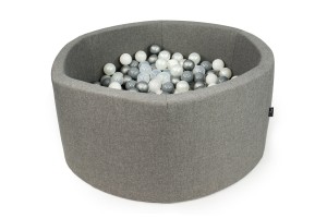 SUCHY BASEN KOŁO 90X40 + PIŁKI (  SZARY )